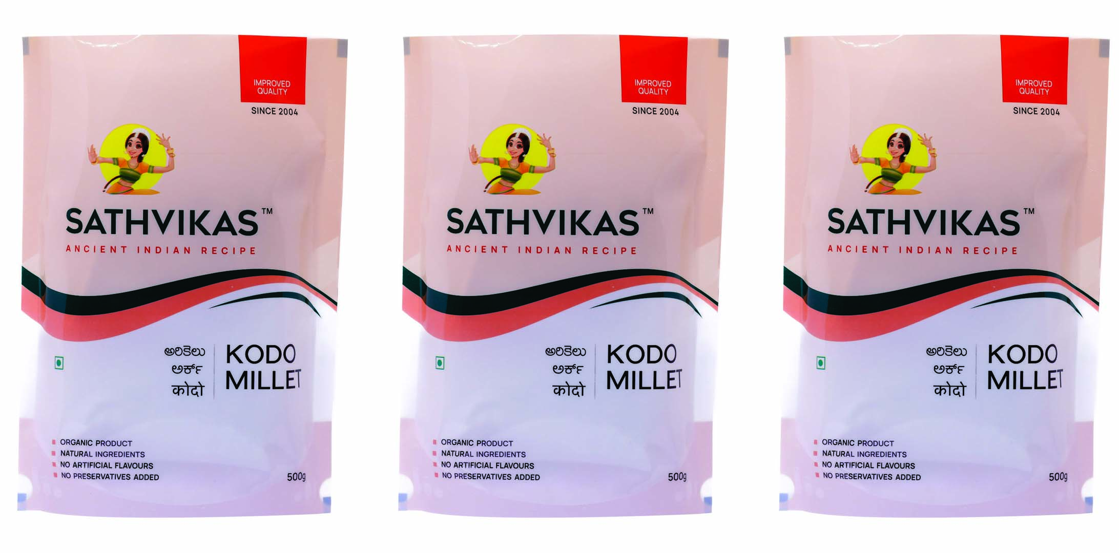 Sathvikas Arikalu / Kodo Millet (500 grams) Pack Of 3.